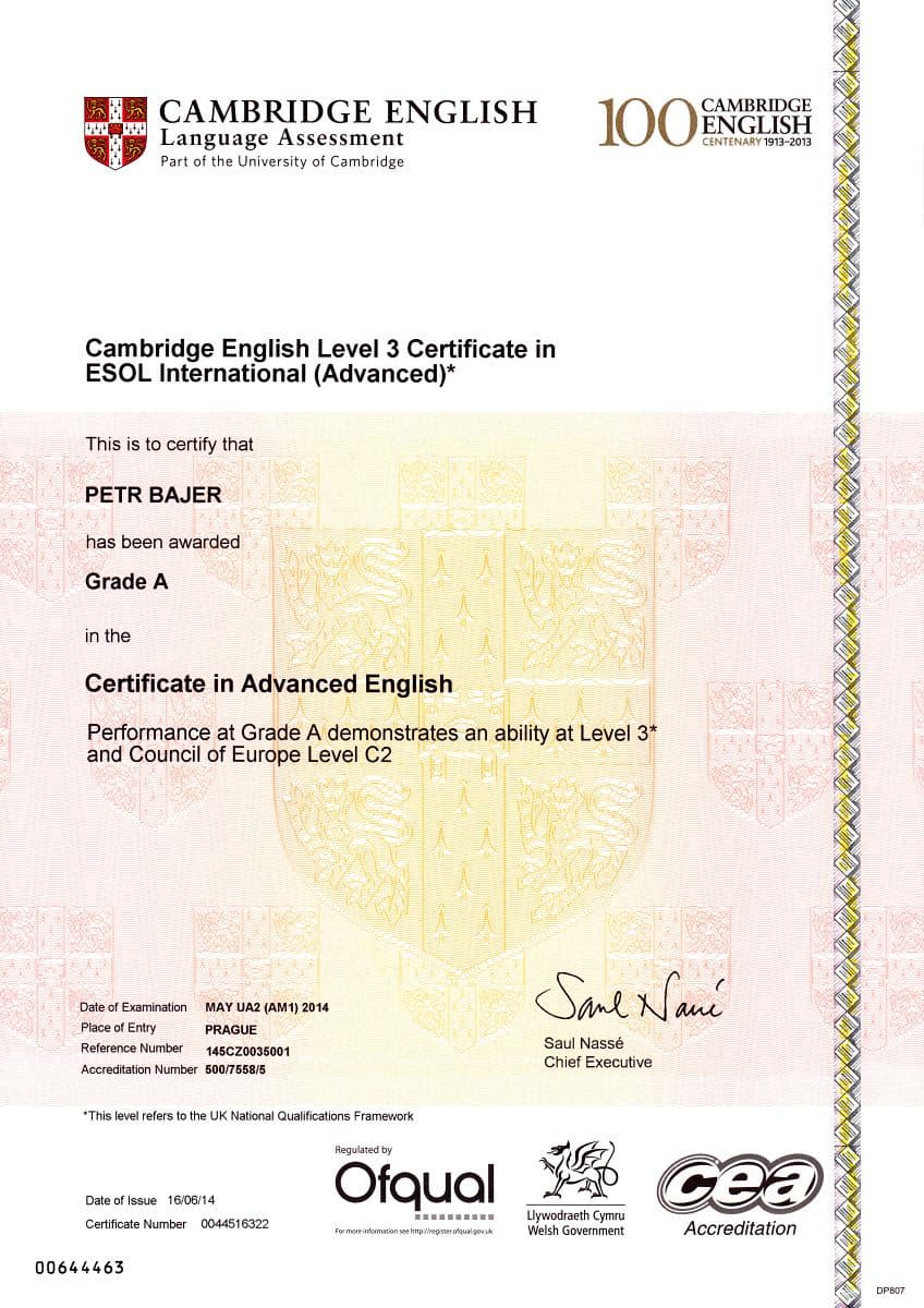 certificate